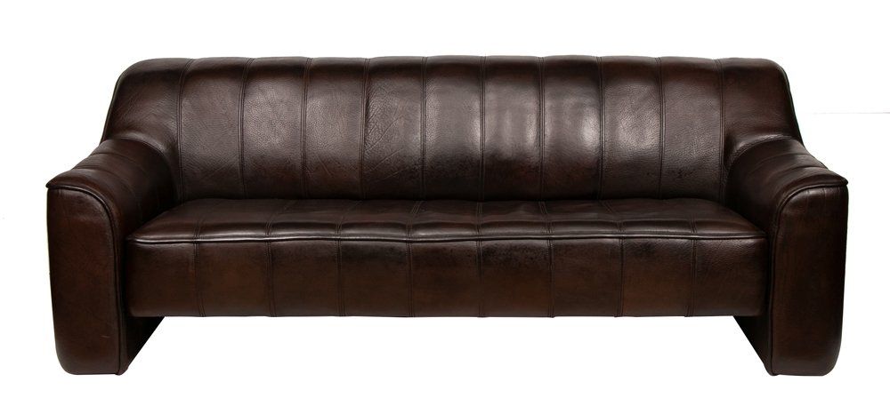 Vintage Extending Leather Sofa By De Sede, Metallic Leather Sofa
