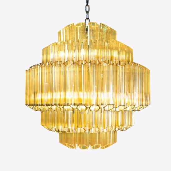 Contemporary Amber Palermo Chandelier, Contemporary Amber Glass Chandeliers Uk