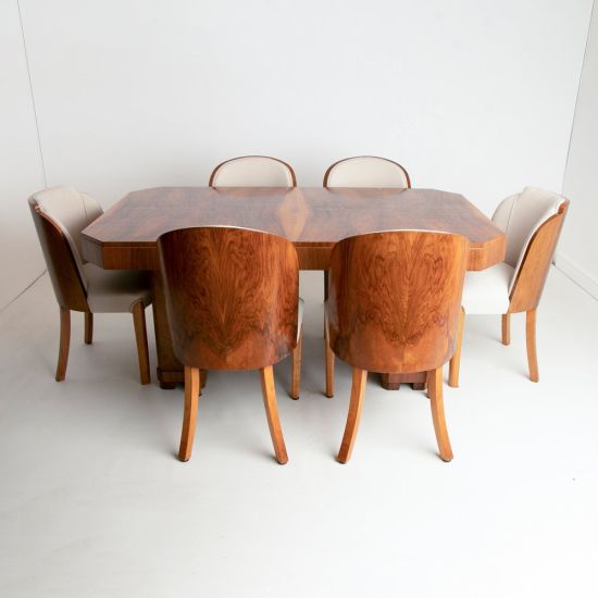 Art Deco Dining Table 6 Chairs By, Dining Chair Seat Height 52cm